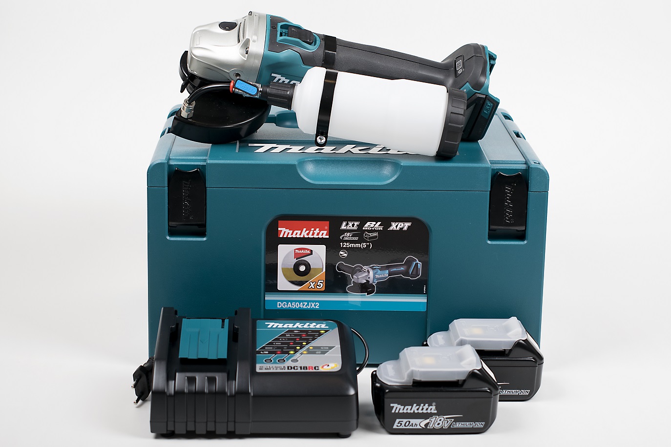 makita グラインダー125mm+BL1820+DC18RC(S)セットの+fauthmoveis.com.br