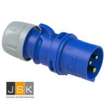 013-6 CEE-plug 3-polig, 16A, 230V (50+60 Hz) blauw, 6h IP44 SHARK / CEE-plug 16A 3p 6h IP44 SHARK - 102198