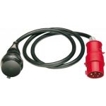 1132960 adapterkabel/adapterkabel Adapterkabel CEE-stekker 400 V zwart, CEE-adapterkabel camping met geaarde contactkoppeling en een beschermkap- JSK Handelsonderneming