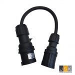 CEE 32A verloop stroom adapter 380V - 400V IP44 | 1139 | Veiligheidsnorm IP44 spatwaterdicht | Europees kwaliteits product met 2 jaar garantie 325165 - zwart evenementen - JSK Handelsonderneming