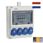 (Bouw)Aansluitkast - 4x Contactdoos 230V~ "WORMS" 062.004.0040