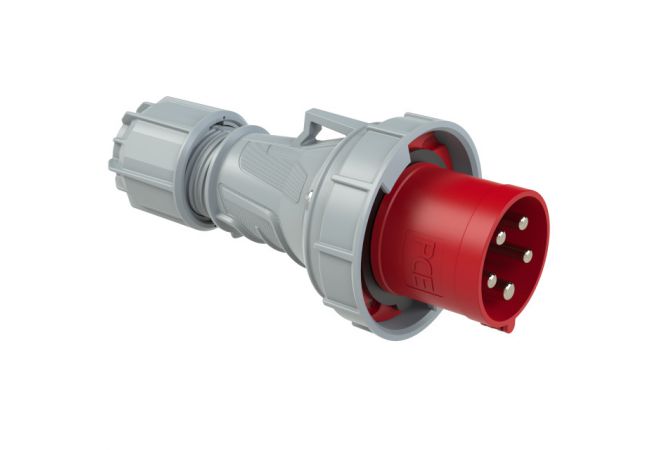 035-6v CEE-Plug 63A 5-polig,400 V (50+60 Hz) Rood, 5p 6h IP67 POWER TWIST - 107701 - JSK Handelsonderneming