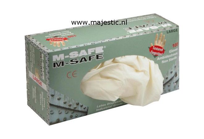 M-Safe 3413 latex onderzoekshandschoenen, Cat.2