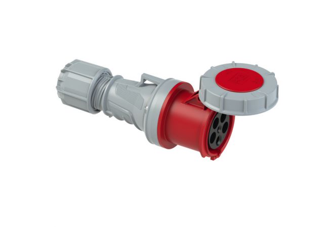 235-6 Koppelcontactstop 63A 5-polig, 400 V (50+60 Hz) rood, 6h IP67 POWER TWIST - 107702 - JSK Handelsonderneming