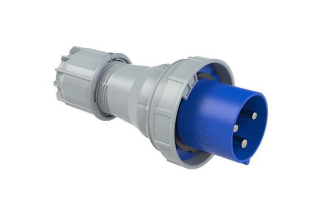 043-6 CEE-plug 125A 3-polig, 230 V (50+60 Hz) blauw, 6h IP67 POWER TWIST - 102267 - JSK Handelsonderneming