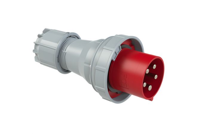 045-6 CEE-plug 125A 5-polig, 400 V (50+60 Hz) rood, 6h IP67 POWER TWIST - 102285 - JSK Handelsonderneming