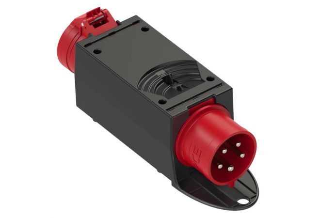 Mobiele kunststofverdeler type St.Anton 2f IP44 met beugel | PCE 9436422 CEE-adapter 32 A, 16 A 5-polig 400 V | EAN: 4028232217184 - JSK Handelsonderneming