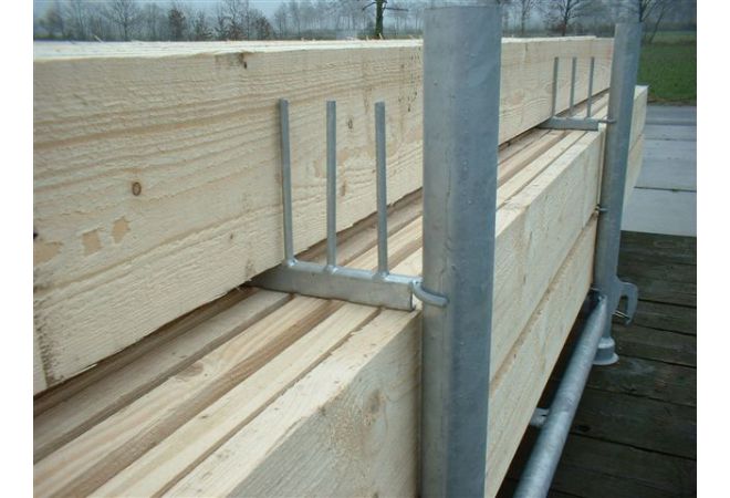 Oplatter voor steigerplanken | per stuk | Oplatter set voor steigerplanken | Passend in stapelbok hart-op-hart 70 cm