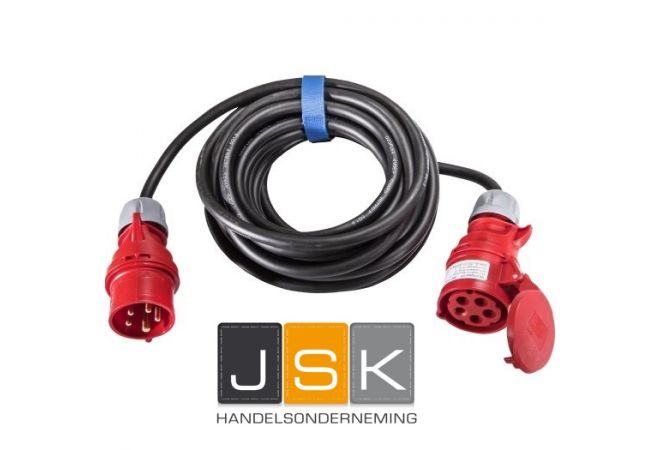 363.410 | CEE-verlengleiding 10 meter H07RN-F 5G2,5 mm² | 16A 5-polig | 400V 6h - JSK Handelsonderneming