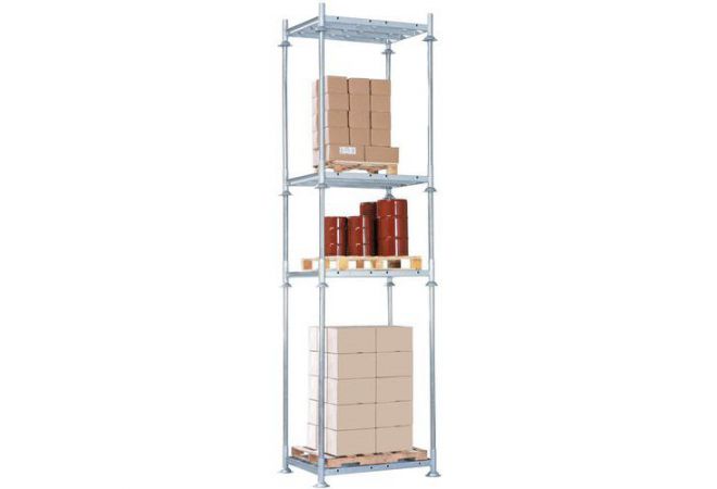 Stelling Manurack (Euro-rack) Small | Flexible storage rack | Rack de stockage flexible | excl. rongen 60.3 | Afmetingen: L: 1530, B: 1165, H: 300 (mm)