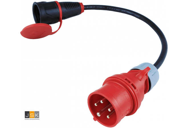 325162 | PCE Adapterkabel/adapterkabel 400 V/32 A met CEE-stekker (1,5 m kabel, voor gebruik buitenshuis IP44, Made in Germany)  - JSK Handelsonderneming