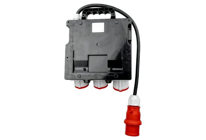 813710 | Stroomverdeelkast met aansluitsnoer CEE 32A | 2 x CEE-16/400 V stopcontact, 1 x CEE-32/400 V en 4 x 230 V geaarde stopcontacten | incl. 32A en 16A zekeringautomaten