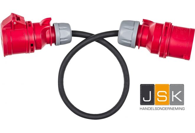 Aggregaat verloopkabel 32A CEE 380V - 400V Heavy Duty | 1315 | Veiligheidsnorm IP44 of IP67 | Europees Kwaliteits product met 2 jaar garantie | 325165