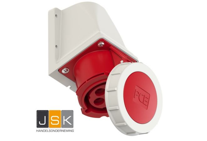 1242-3V - PCE Container Wandsteckdose 32A 4p 3h IP67 | 400-440 V (50+60 Hz) red | SIROX®PCE 102712