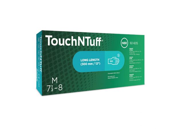 1.90.928 Ansell TouchNTuff 92-605 handschoen (Omdoos 10 disposable) (maten 7-10) - 19092800