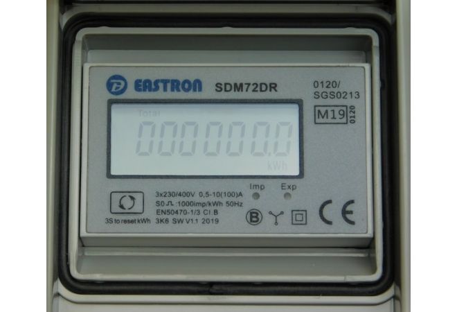 32A CEE - mobiler digitaler Stromzähler - geeicht - (mit Reset) IP44, 32A CEE 5-Pol Stecker auf 32A CEE 5-Pol Kupplung