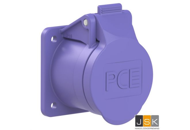 PCE 362 CEE-aanbouw contactdoos 2-pol. 16 Amp. 24V | Beschermingsgraad IP44/54 Violet | Spanning vlgs. EN 60309-2 20-25 V (50+60 Hz) violet 603.620.V/362F4V