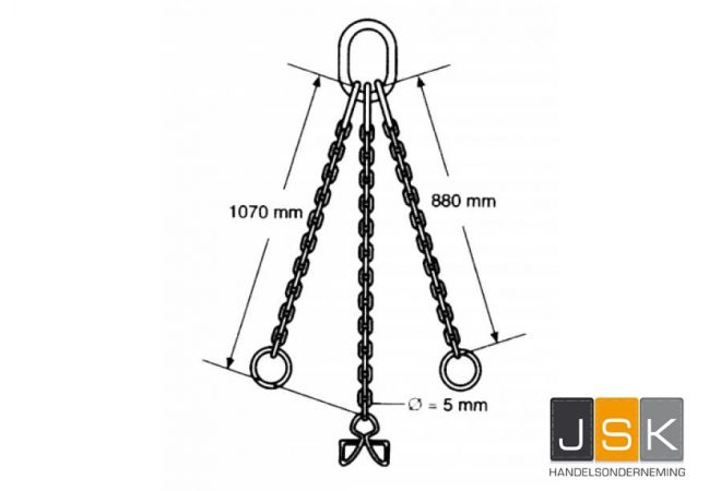 Ketting Driesprong voor kruiwagen - JSK Handelsonderneming