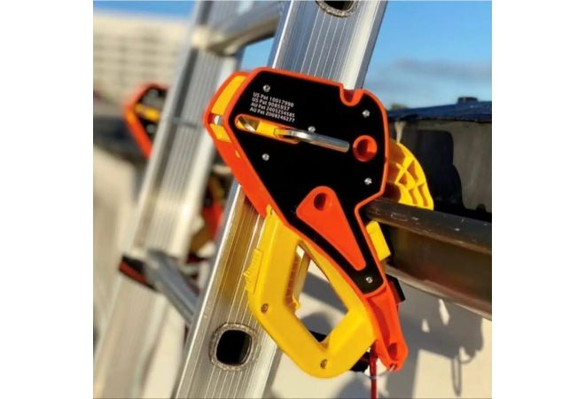 Lock Jaw Laddergrip-Ladder beveiliging - ladderconsole tegen zijdelings wegglijden, ladderborger, toplocker, Arbo vriendelijk hulpmiddel