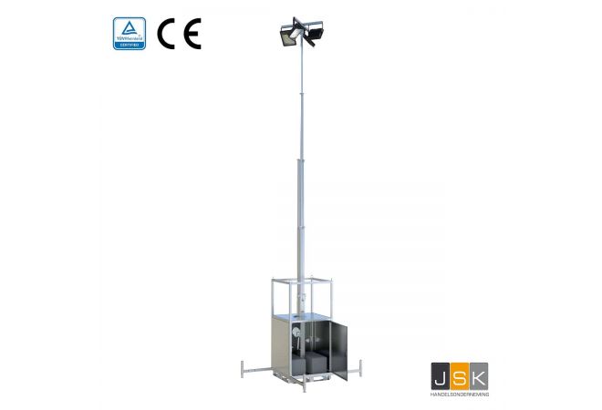 Telescopische lichtmast Sirius Pro unit 5-delig 8,00 meter masthoogte + ballast inclusief TÜV-keuring en CE-certificering - Sirius Pro