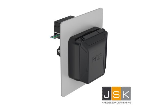 PCE e325-f eMobility laadcontactdoos recht Type 2 32A, IP44/54,400V, Flensmaat 85 x 92 mm - e325-f EAN: 9003399536984