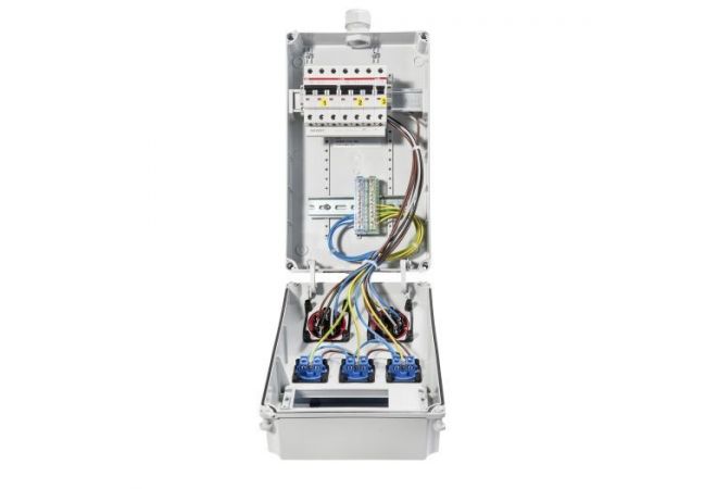 VOTHA® wandverdeler - bedraad - 2x CEE 16A / 3x contactdoos 230V - "WOLFSBURG" 063.023.0210 - JSK Handelsonderneming