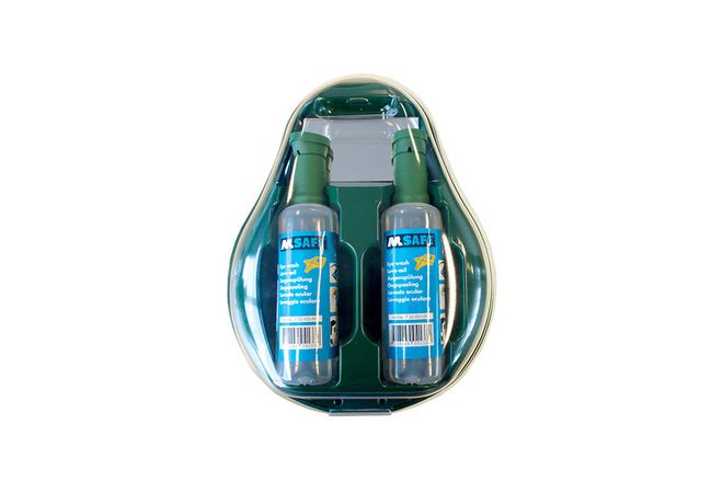 M-Safe wandhouder inclusief 2 M-Safe oogspoelflessen 500 ml - JSK Handelsonderneming