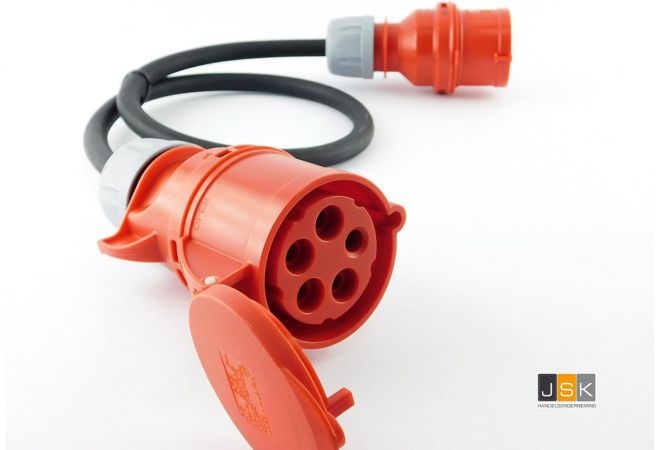 CEE Kachel Verloop Adapter van 32A 4-polig naar 32A 5-polig - IP44 plenswaterdicht - 324325